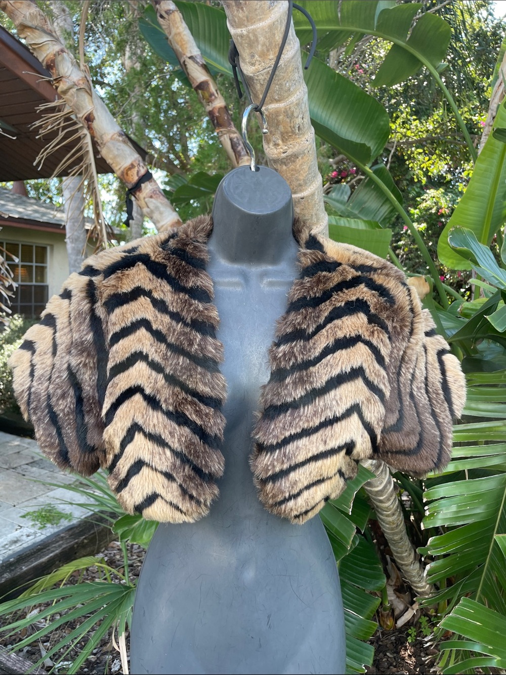 animal print info for cropped Bolero or jacket